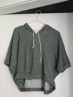 Women's Heather Olive Hooded Pullover Sweatshirt